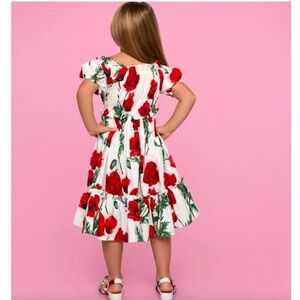 Dolce & Gabbana Kids Poppy Print Dress Size 11Years NEW